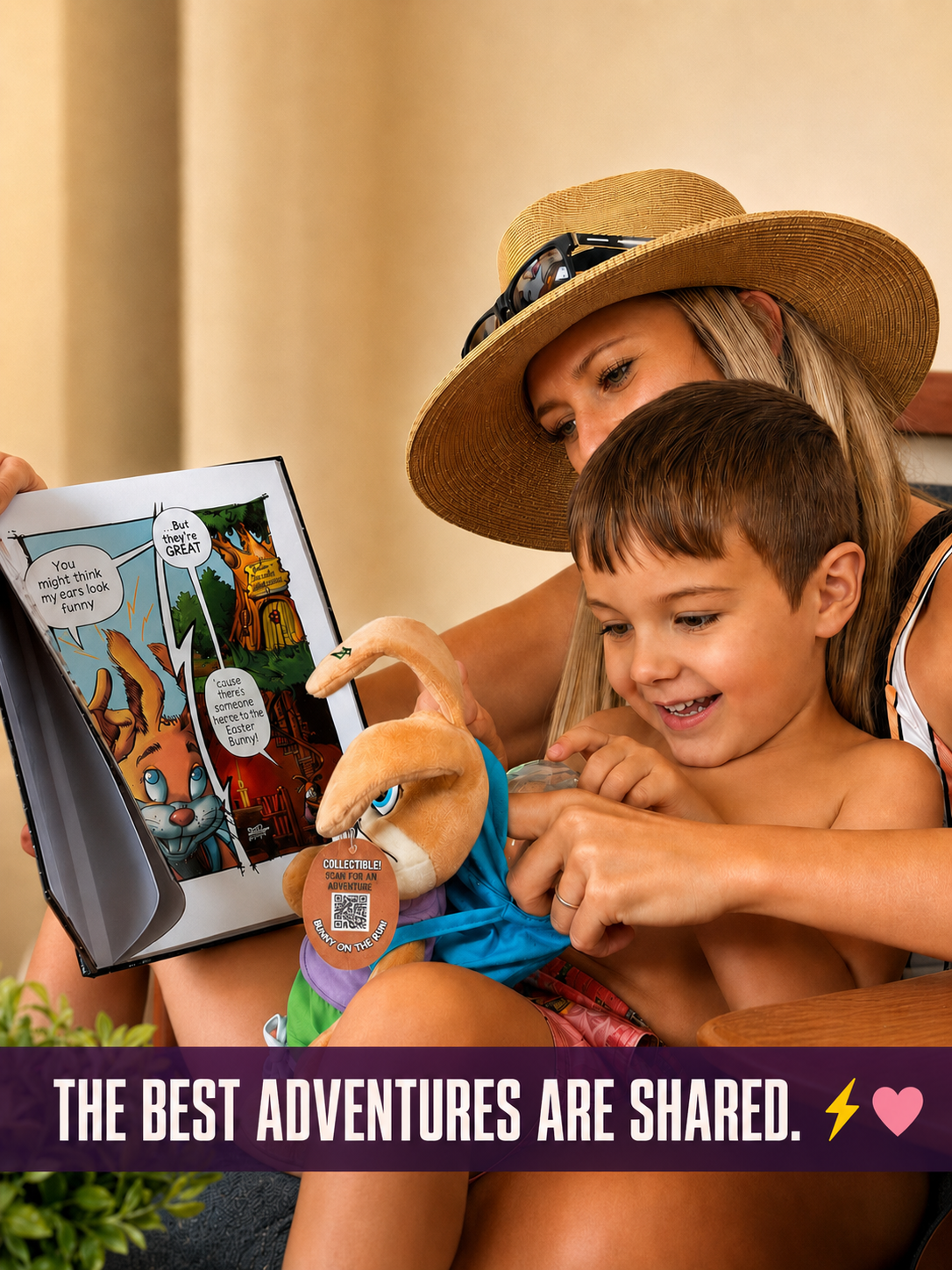 The best adventures are shared — a Bunny on the Run family moment