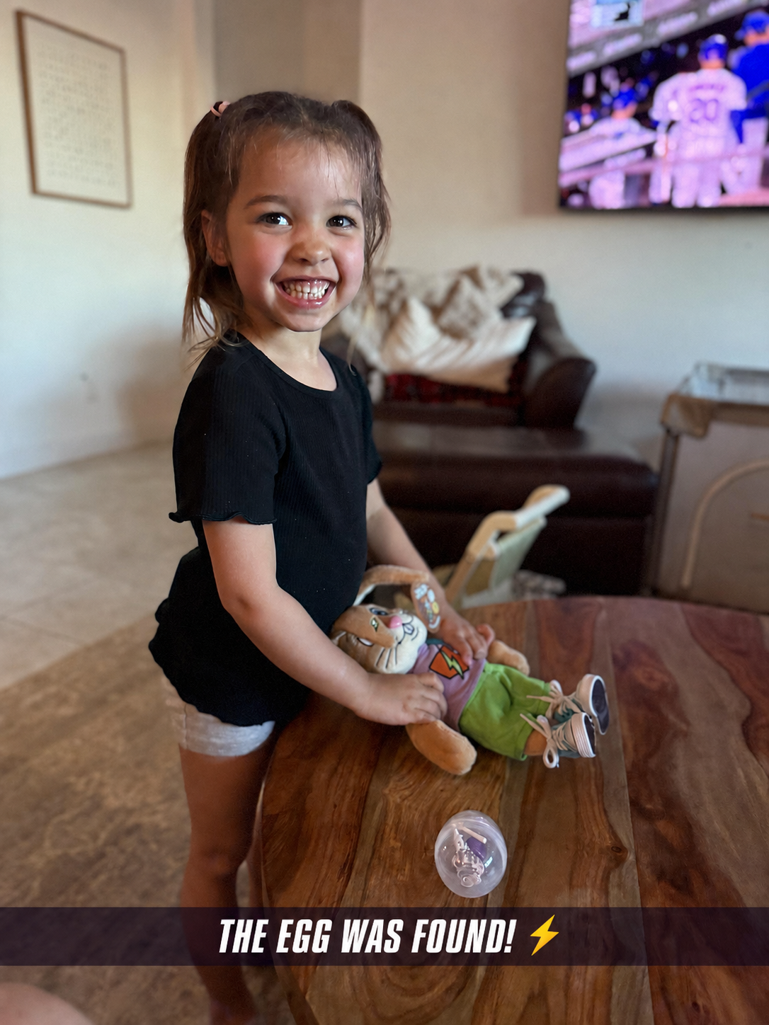 Kennedy found the hidden egg